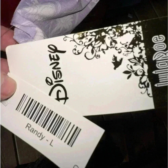 Lularoe large Disney Randy Kermit baseball Tee  in coral‎ & lavender. NWT. - Picture 4 of 8